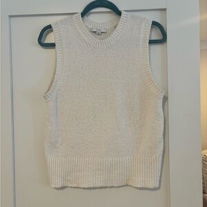 Vince Cream Sleeveless Knit Sweater